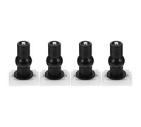 4pcs Toilet Seat Hinge Fitting for Quick Repair and Universal Fit | Stainless Steel and ABS, Black Finish, Easy Disassembly, for Bathroom Maintenance and Toilet Bowl Mounting Holes