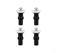 4PCS Toilet Seat Hinge Nut and Screw Set Rubber and Brass for Secure Installation