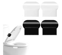 4PCS Toilet Seat Lifter Tab Self Adhesive Toilet Lid Lifter Avoid Touching Toilet Tab Lid Cover Lift Tools Bathroom Accessories for Home Office(White Black)