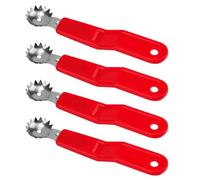 4pcs Tomato Strawberry Corer Tool, Strawberry Huller Stem Remover Fruit Vegetable Skin Peeler Seeder Core Removing Tools with Ergonomic Handles Kitchen Gadget for Canning Strawberries Tomatoes