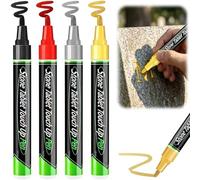 4PCS Tombstone Marker Pen Stone Touch-Up Pen for Restoring Faded Grave Inscriptions Waterproof Strong Coverage Ideal for Gravestone Lettering