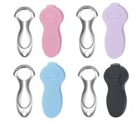 4pcs Tongue Scraper Tongue Cleaner Tongue Scraper for Adults Portable Storage Tongue Coating Removal Bad Breath Care Metal Tongue Scraper with four Carrying Case