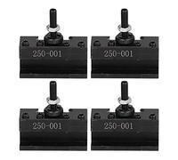 4Pcs Tool Post Holder Set 250-001, High Speed Steel Turinng Facing Boring Tool Holder, CNC Fixture Wedge Hardware with Refined Full Grinding for Lathe Machine Accessories