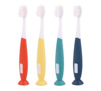 4pcs Toothbrush with Small Head and Ultra Fine Bristles | PP Pbt Tpr Build, Ergonomic Non Slip Handle, Upright Hygienic Storage for Travel and School Washroom