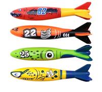 4Pcs Torpedo Diving Toys for Swimming Pool,Sinking Toys Swimming Sinkers for Kids,Dive Torpedo Swim Pool Sinkers,Bath Torpedo Water Toy Underwater Training Pool Toys for Kids 7-12 Girls Boys Pool Game