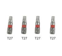 4Pcs Torx Screwdriver Bit Set with 1/4 Inch Hex Shank, 25mm Alloy Steel T6-T40 for Electric Hand Drill and Screwdriver Tools