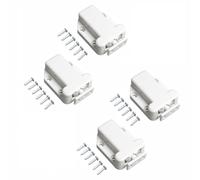 4Pcs Touch Release Catch Latch Cupboard, Push to Open Door Catches Beetle Shape Cabinets Door Rebounder Cupboard ABS for Cupboard Drawer Cabinets Closets Drawers (White)