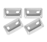 4pcs Towel Bar Base Mounting Hardware Replacement Parts Rectangle | Polished Surface Finish, Rust-proof Support, Includes Towel Bar Backplate, Suitable for Bathroom Renovation and Wall Mounts