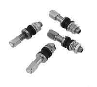 4Pcs TR48e Bolt Screw On Tire Valve Stem Chrome Metal High Pressure Flush with Cap for Motorcycles, Scooters and Mopeds