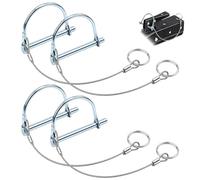 4pcs Trailer Coupler Pin,1/4 Hitch Pin with Anti-Lost Rope Ring for Towing | Trailer Safety Pin, Heavy-Duty Trailer Pins for Tractors, RVs, Farm Equipment & Trailers, Secure Retention for TTrailer Safet