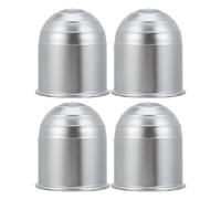4pcs Trailer Coupling Tow Ball Cover Cap Nylon Protective Cover Silver