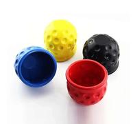 4Pcs Trailer Hitch Ball Cover, 50mm Rubber Tow Ball Cover, Towing Hitch Cover, Car Soft Ball Protect Tow Bar Ball, Case Hitch Ball Cover Cap for Trailer Car Truck RV, Black/Red/Yellow/Blue