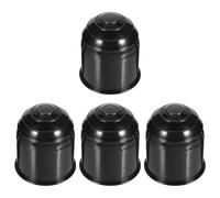 4pcs Trailer Hitch Ball Head Protective Cover with Locking Ring Black