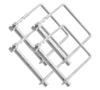 4pcs Trailer Hitch Locking Pin for Secure Towing, Carbon Steel Silver | Compact Locking Mechanism, Trailer Couplers and Hitch Receivers, Heavy-duty Vehicle Use