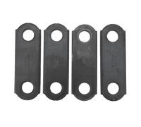 4PCS Trailer Leaf Spring Shackle Strap 3/16" Thick Heavy Duty Steel 2 5/8" Center to Center 9/16" Hole for Double Eye Springs Axle Shackles