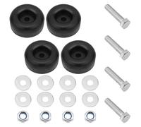 4pcs Trailer Ramp Door Rubber Bumpers, 2.5in Round Bump Truck Cargo Stops with Screws Nuts Spacers, Rubber Pads for Shock Absorption Replacement Parts Accessories