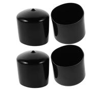 4pcs Trailer Wheel Bearing Dust Cap Rubber 50mm Inner Diameter Black