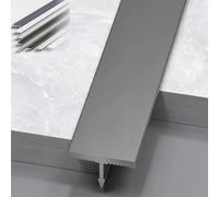 4Pcs Transition Strip Aluminum T-molding, 3 Inch, Matte Doorway Edge Trim, Divider Strips, Joining Flooring Tile Gaps, Tile to Laminate Flooring(Gentleman's Gray,10mm/0.4inch)