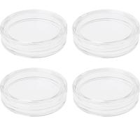 4Pcs Transparent 38.6mm Round Acrylic Coin Case Storage Box Capsule Container Storage Box for Silver Coin Trays and Coin Boxes, Recordkeeping and Money Handling Products Coin Storage
