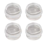 4pcs Transparent Acrylic Door Stopper, Round Shaped Non Drilling Door Buffer, Self Adhesive Scratch Proof Noiseless Floor Protector for Living Room Bathroom