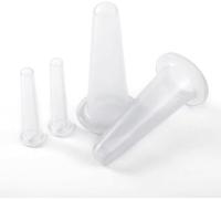 4Pcs Transparent Massage Cupping Set Silicone Mini Facial Cups Face Massager Helper Skin Care Neck Back Eyes Massaging Cup Safe to Use, Facial Care,Anti-Aging Beauty Tool,Health Care Products Back Mas