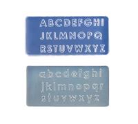 4Pcs Transparent Mini 3D Alphabet Nail Art Silicone Molds A-Z and a-z 26 Alphabets Resin Molds for DIY Phone Case Manicure Pendant Jewelry Making Handmade Crafts