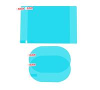 4Pcs Transparent Oval Car Rearview Mirror Waterproof Films Rectangular Waterproof Anti Fog Cars Mirrors Windows Protective Stickers Rainproof Film Universal for Bus Trucks