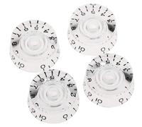4pcs Transparent Speed Control Knob for Electric Guitar Push on Transparent