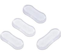 4Pcs Transparent Toilet Seat Bumper Set, Silicone Strong Adhesive Toilet Seats Lid Bumpers, Toilet Seat Buffers, Toilet Lid Rubber Pads for, Home, Hotel and Hospital Toilets
