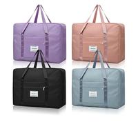 4pcs Travel Bag, Underseat Cabin Bag Waterproof Lightweight, Carry on Hand Luggage Weekend Bag for Women, 52x38x19cm Overnight Hospital Bag for Sports, Gym, Shopping (4PCS, L-52x38x19CM)