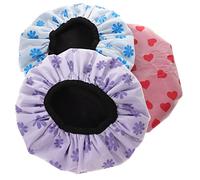 4Pcs Travel Bath Caps Multi Use Elastic Shower Hats for Women Quick Dry Microfiber Lining for Long Hair for Home Travel