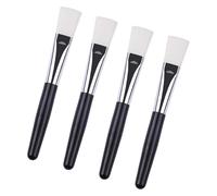4PCS Travel Friendly Makeup Brushes Soft Synthetic Fibers Professional Cosmetic Tools Compactly Applicators Rubber Handle Brush