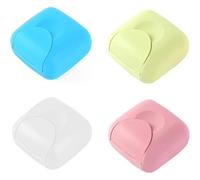 4PCS Travel Soap Case, Soap Bar Travel Soap Dish with Lid Waterproof Leakproof Square Small Soap Box Container Holder Closable Soap Holder Portable Soap Dish Travel for Shower Outdoor Hiking Camp Gym