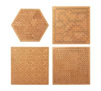 4pcs Tray Puzzles,Hard Difficult Wooden Jigsaw Puzzles For Adults, Impossible Reverse Thinking No ImagePuzzles, Difficult Challenging Wooden JigsawP-uzzle, For Family Friends