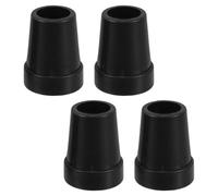 4pcs Trekking Pole Tips Covers, 19mm Plastic Walking Stick Caps | Black Minimalist Style, Secure Fit for Hiking Poles, Rainy Sidewalks, Slippery Surfaces