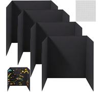 4Pcs Tri-Fold Display Board, 24x16 Inch Foldable Presentation Poster Board, Lightweight Corrugated Cardboard for School Projects, Art Exhibits, Business Displays, and Craft Fairs