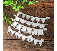 4Pcs Triangle Circle Banners Cutting Dies, Scrapbooking Artist Metal Cutting Dies Stencils for DIY Scrapbooking Album Paper Card Decorative Art Craft Die Cuts Scrapbooking Card Making Accessories