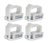 4pcs Truck Cap Clamp, KIMISS Truck Cap Clamp Camper Shell Aluminum Alloy Silver Universal Van Clamps