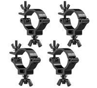 4PCS Truss Clamp Stage Lights Clamps Heavy Duty Aluminum Alloy O-Clamp Fit for 48-52mm OD Tubes Half Coupler Load Bear 100KG for Stage light Moving head Par Light Spotlight Hooks