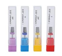 4pcs Tungsten Carbide Nail Drill Bits, Professional Nail File Bits Set for Gel Polish Removal and Cuticle Care, Multi - Grit Rotary Bits with Storage Box for Manicure