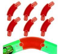 4pcs Turn Track Pieces for Hot Wheels, 45 Degree Curved Race Track Connectors for Toy Car Racetrack Builder Corners Components Parts Set Compatible with Hot Wheels (Red)