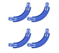 4pcs Turn Track Pieces for Hot Wheels, 90 Degree Curved Race Track Connectors Toy Car ABS Racetrack Builder Components Parts Compatible with Hot Wheels (Blue)