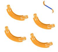 4pcs Turn Track Pieces for Hotwheel, 90 Degree PP Track Connectors Curved Tracks Connectors Toy Racetrack Builder Components Parts Compatible with Hotwheel 20x4x1.5cm