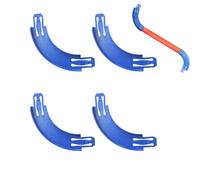 4pcs Turn Track Pieces For HotWheels, 20x4x1.5cm Racetrack Connectors, 90 Degree Curved Race TrackConnectors, Toy Car TrackConnectors For Entertainment, Playing, Children's Day, Holiday, Boys