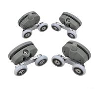 4pcs Twin Butterfly Shower Door Rollers for Smooth Sliding Performance Adjustable Top and Bottom Wheels Compatible with 19 27mm Diameter Glass Door Wheels (19mm)