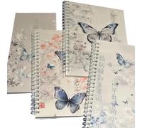 4PCS Twin Coil Binding Notebook 100 Pages 80 GSM Lined Paper College Government Notebook Journal Paper Notepad
