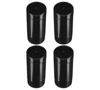 4pcs Twist-up Refillable Deodorant Stick Tubes 30g Black Abs | Bottom-fill Design, Travel-size Toiletries Containers, Sl mpty Pack for Easy Application and Versatile Use