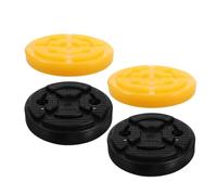 4pcs Two-post Lifting Pad round Rubber Car Lift Accessories Black | Shock Absorption, Wear-resistant Design, Easy Installation, Vehicle Protection for Automotive Repair, round Pads