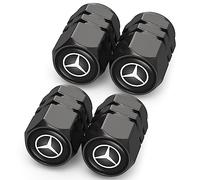 4PCS Tyre Valve Caps, Car Tyre Caps Compatible with Mercedes Benz C E S M Serie CLK GLK GL AB AMG GLS GLE AMG, Leak-Proof Dust Caps for Car Tyres
