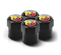 4PCS Tyre Valve Caps for FIAT Abarth 500 Grande Punto Ducato, Leak-Proof Stem Dust Covers for Car Tyres Corrosion Resistant Tire Valve Replacement